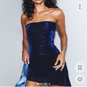 Princess Polly “Donelli” Midnight Blue Strapless Dress